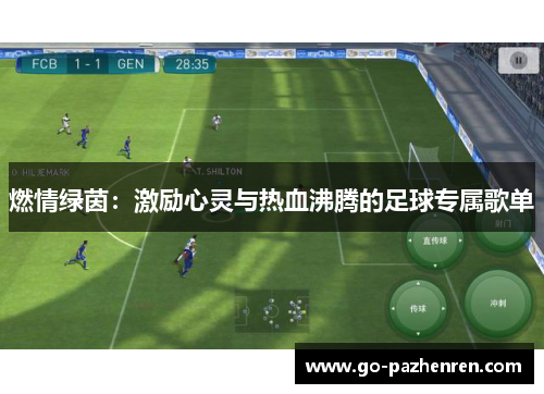 燃情绿茵：激励心灵与热血沸腾的足球专属歌单